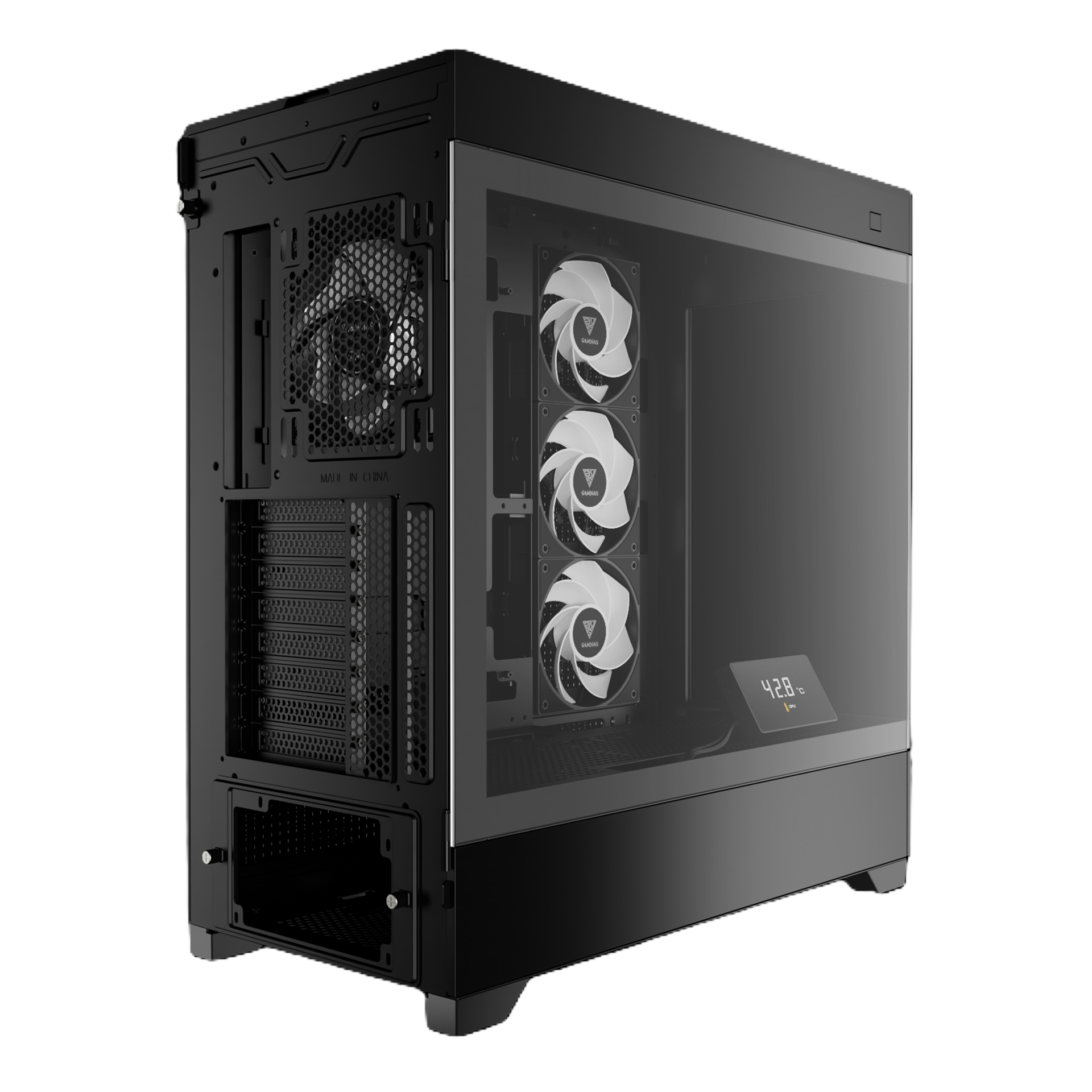 Foto 7 pulgar | Gabinete Gamdias Atlas P1 Negro Atx Argb S/fuente Cristal Gd-atlas P1