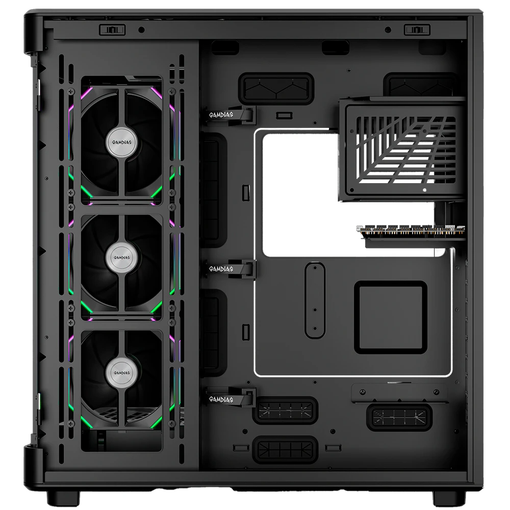 Foto 7 pulgar | Gabinete Gamdias Neso P1 Pro Negro E-atx Argb S/fuente Cristal Gd-neso P1 Pro