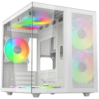 Foto 1 | Gabinete Gamer Xzeal Cxi1 Micro Atx Mini Torre 3 Fan Cristal Templado Argb Blanco