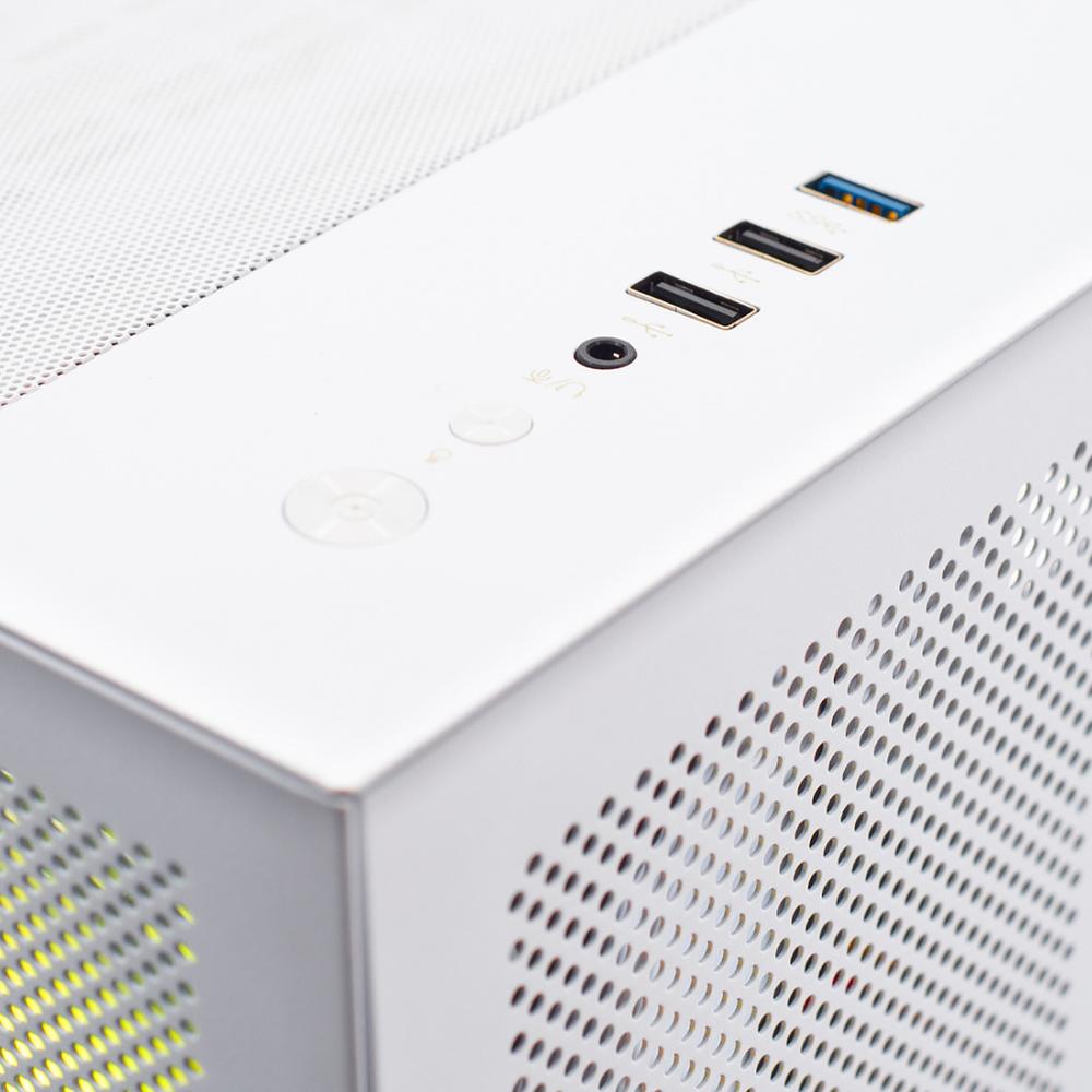 Foto 4 pulgar | Gabinete Gamer Xzeal Cxi1 Micro Atx Mini Torre 3 Fan Cristal Templado Argb Blanco