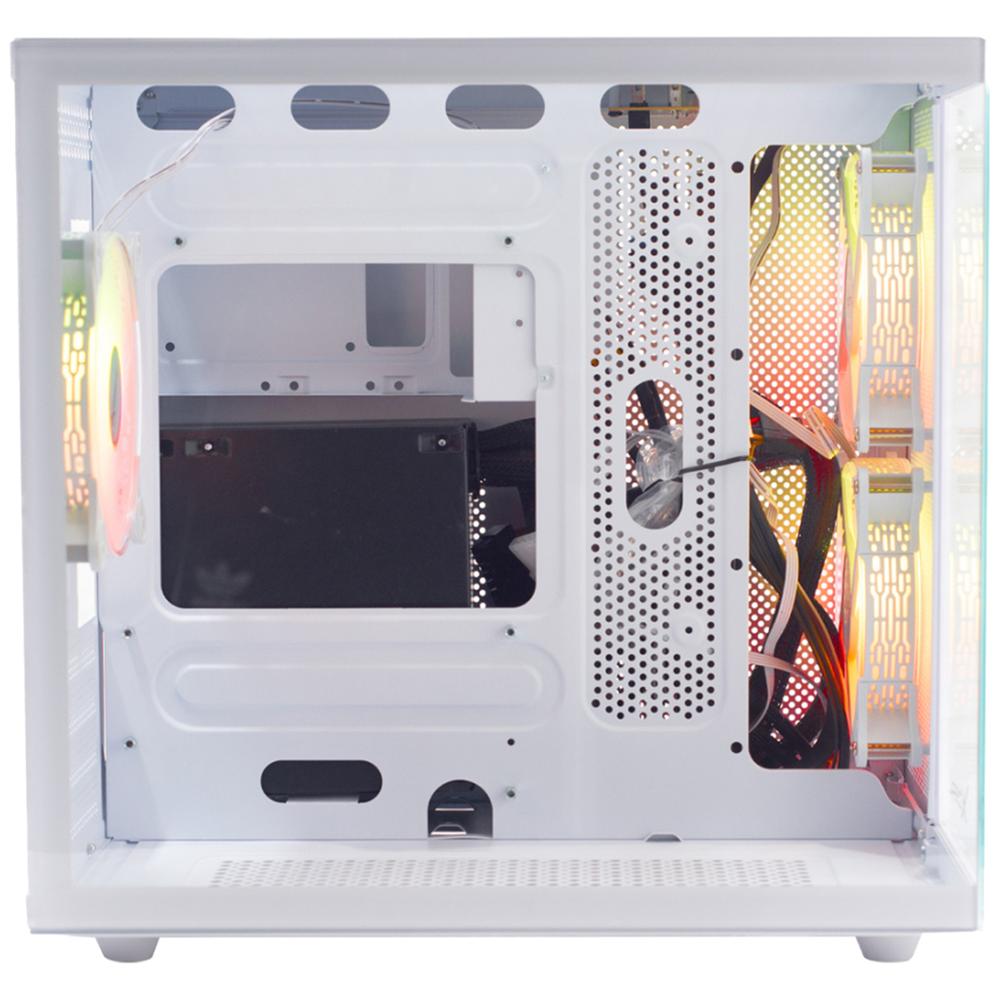 Foto 5 pulgar | Gabinete Gamer Xzeal Cxi1 Micro Atx Mini Torre 3 Fan Cristal Templado Argb Blanco