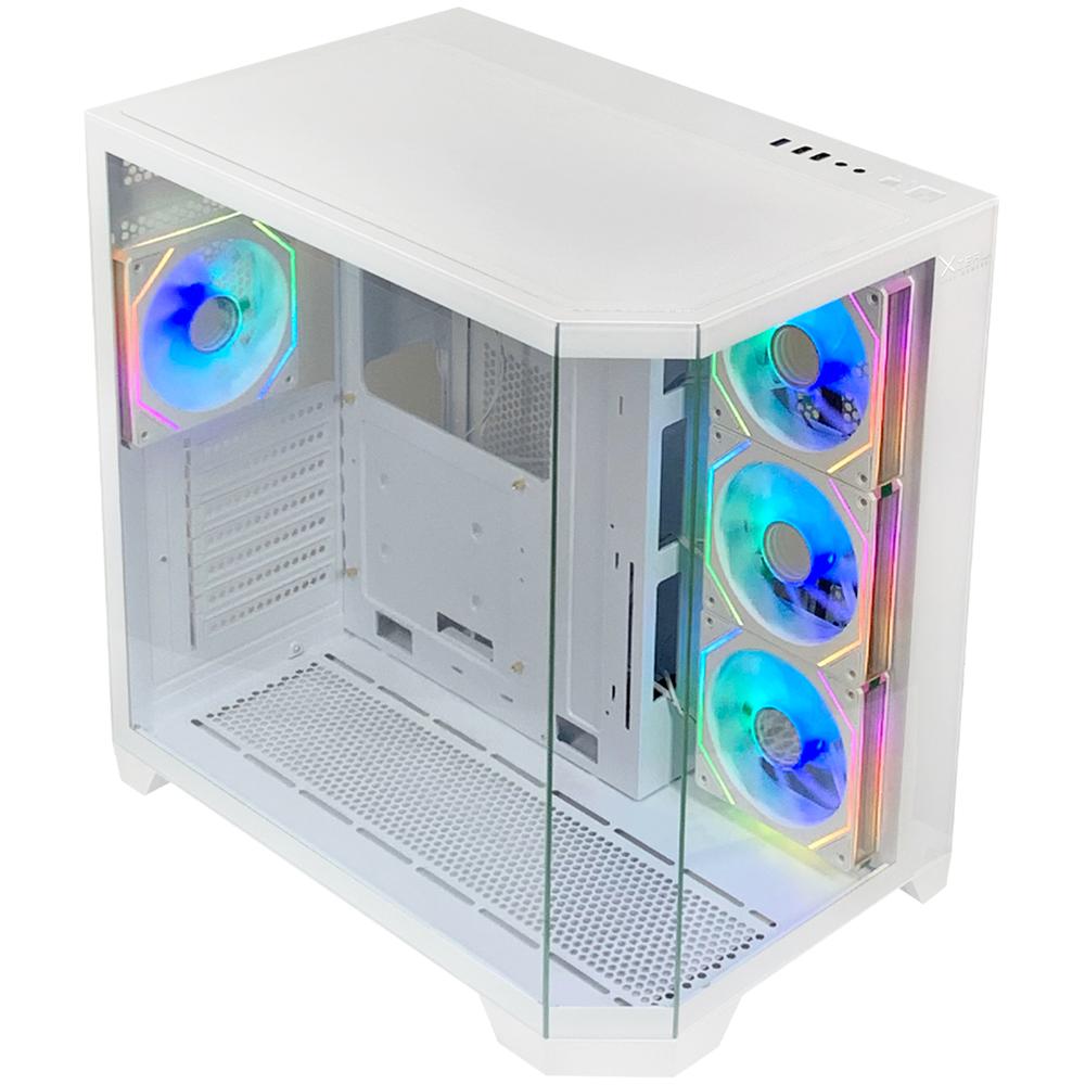 Foto 3 pulgar | Gabinete Gamer Xzeal X-tron Atx Media Torre 4 Fan Cristal Templado Argb Blanco