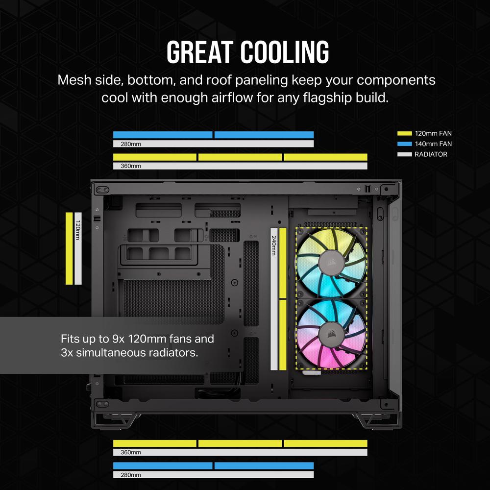 Foto 7 pulgar | Gabinete Corsair Icue Link 2500x Rgb Con Ventana Negro