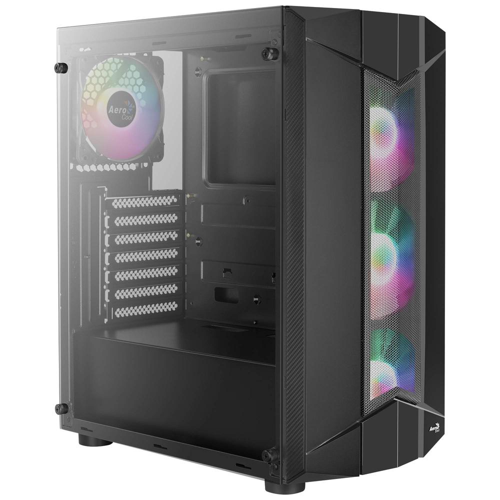 Gabinete Gamer Aerocool Sentinel Black Mid-tower Atx Rgb