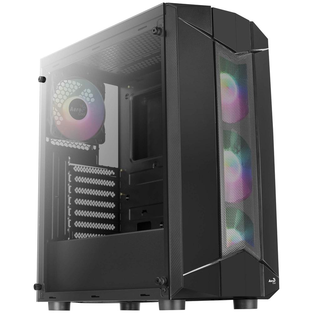 Foto 4 pulgar | Gabinete Gamer Aerocool Sentinel Black Mid-tower Atx Rgb