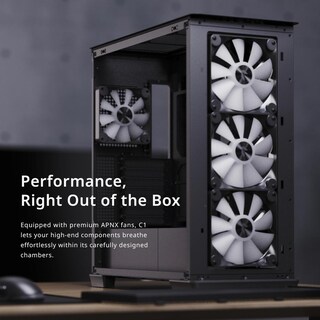 Foto 2 | Gabinete Apnx C1 Midi-tower Gab C1-bk-v1 Negro Argbatx