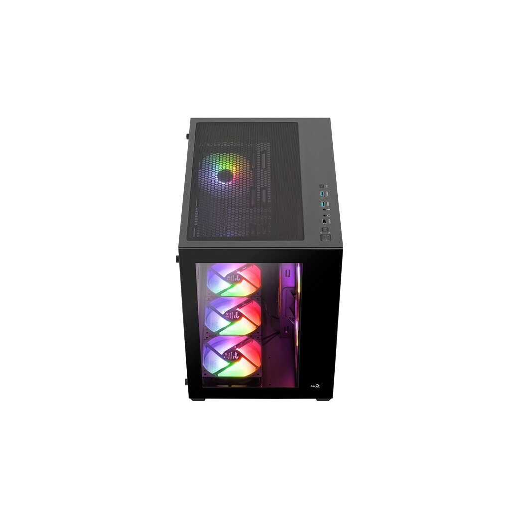 Foto 4 pulgar | Gabinete Gamer Aerocool Dryft Argb Stylish 4711099474110 Media Torre, Ventana De Cristal Templado, Sin Fuente, Negro, A