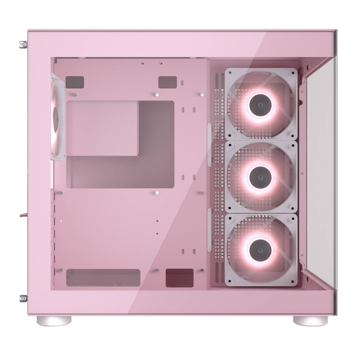 Foto 7 pulgar | Gabinete Gamer Cougar Fv150 Rgb Rosa, Estilo Y Rendimiento Con 4 Ventiladores Argb Y Panel De Cristal Templado