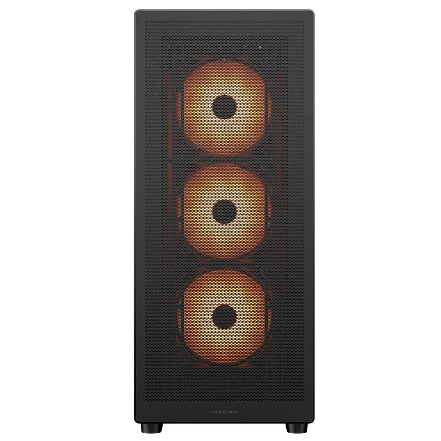 Foto 4 pulgar | Gabinete Gamer Cougar Mx220 Rgb Black, Potencia, Estilo Y Flujo De Aire Óptimo Con 4 Ventiladores Incluidos
