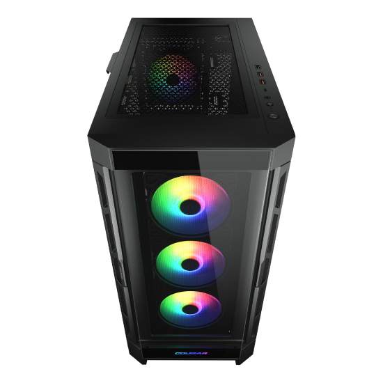 Foto 8 pulgar | Gabinete Gamer Cougar Duoface Pro-rgb Negro, Iluminación Argb, Cristal Templado Y Espacio Para E-atx