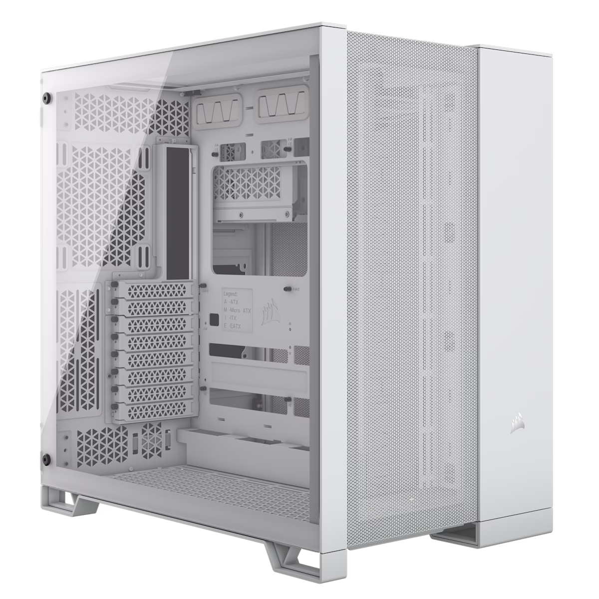 Foto 2 pulgar | Gabinete Corsair Airflow 6500d Blanco S/fuente Cristal M-itx Cc-9011260-ww