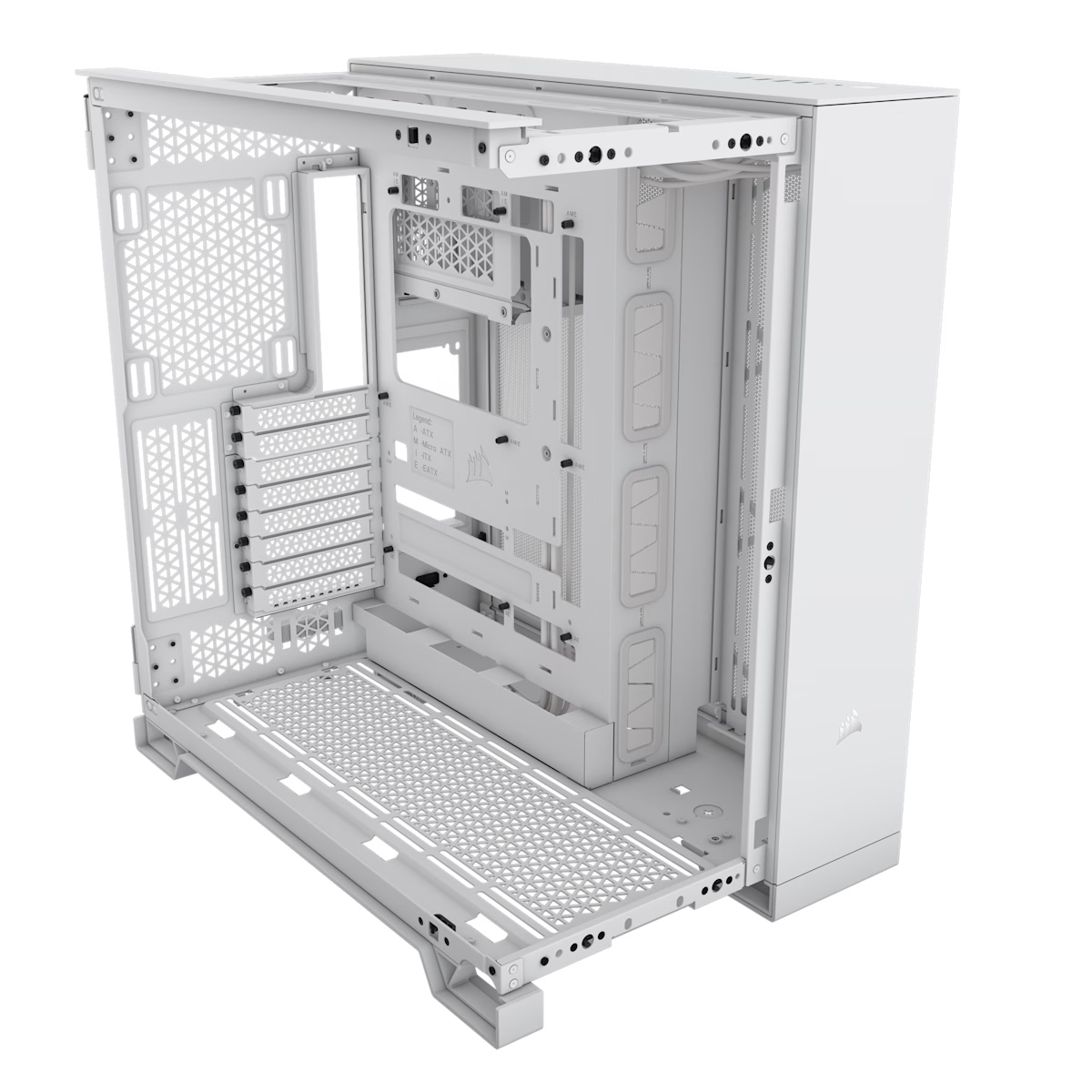 Foto 3 pulgar | Gabinete Corsair Airflow 6500d Blanco S/fuente Cristal M-itx Cc-9011260-ww