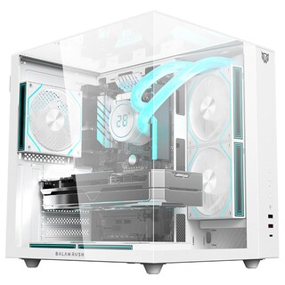 Foto 1 | Gabinete Gamer Balam Rush Tank Majestic 6600 Atx Media Torre 5 Fan Panel Cristal Templado Usb-c Argb Blanco Br-941532