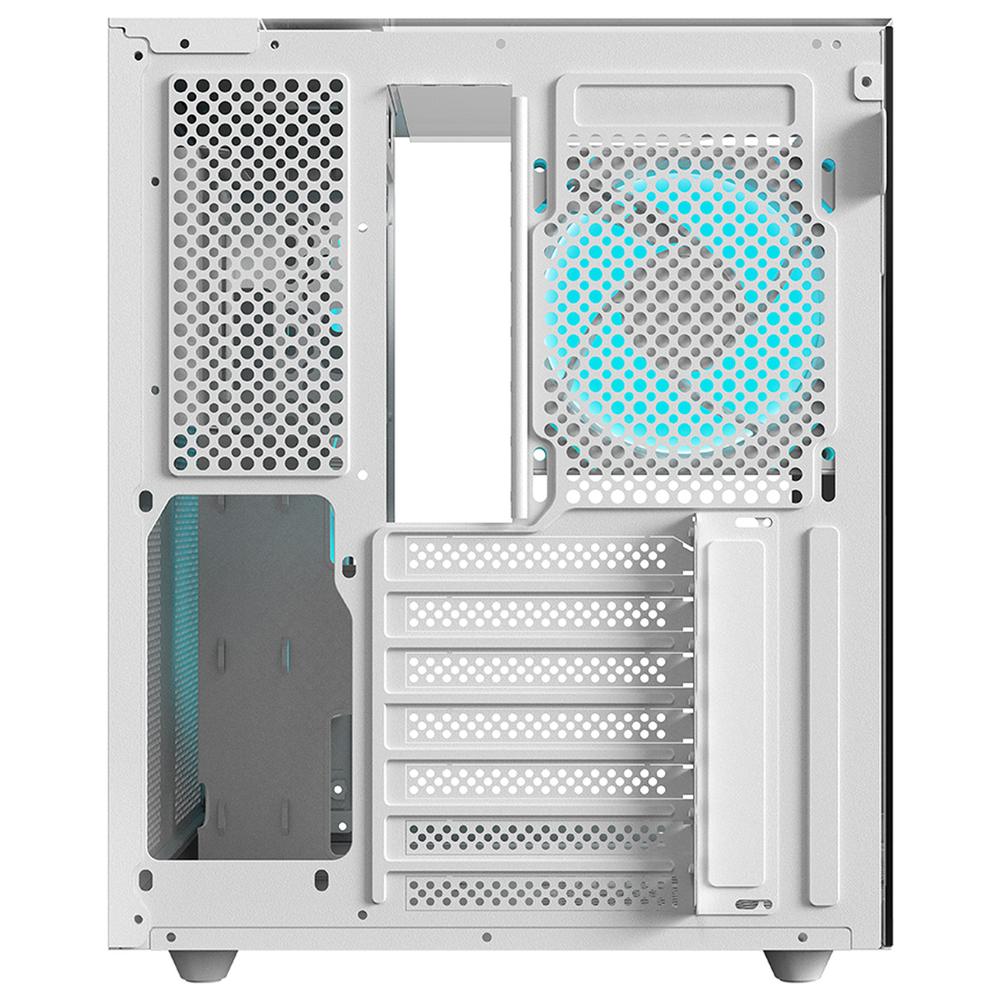 Foto 7 pulgar | Gabinete Gamer Balam Rush Tank Majestic 6600 Atx Media Torre 5 Fan Panel Cristal Templado Usb-c Argb Blanco Br-941532