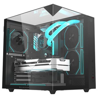 Foto 1 | Gabinete Gamer Balam Rush Tank Majestic 6600 Atx Media Torre 5 Fan Panel Cristal Templado Usb-c Argb Negro Br-941525