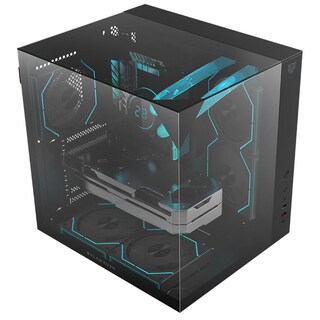 Foto 2 | Gabinete Gamer Balam Rush Tank Majestic 6600 Atx Media Torre 5 Fan Panel Cristal Templado Usb-c Argb Negro Br-941525