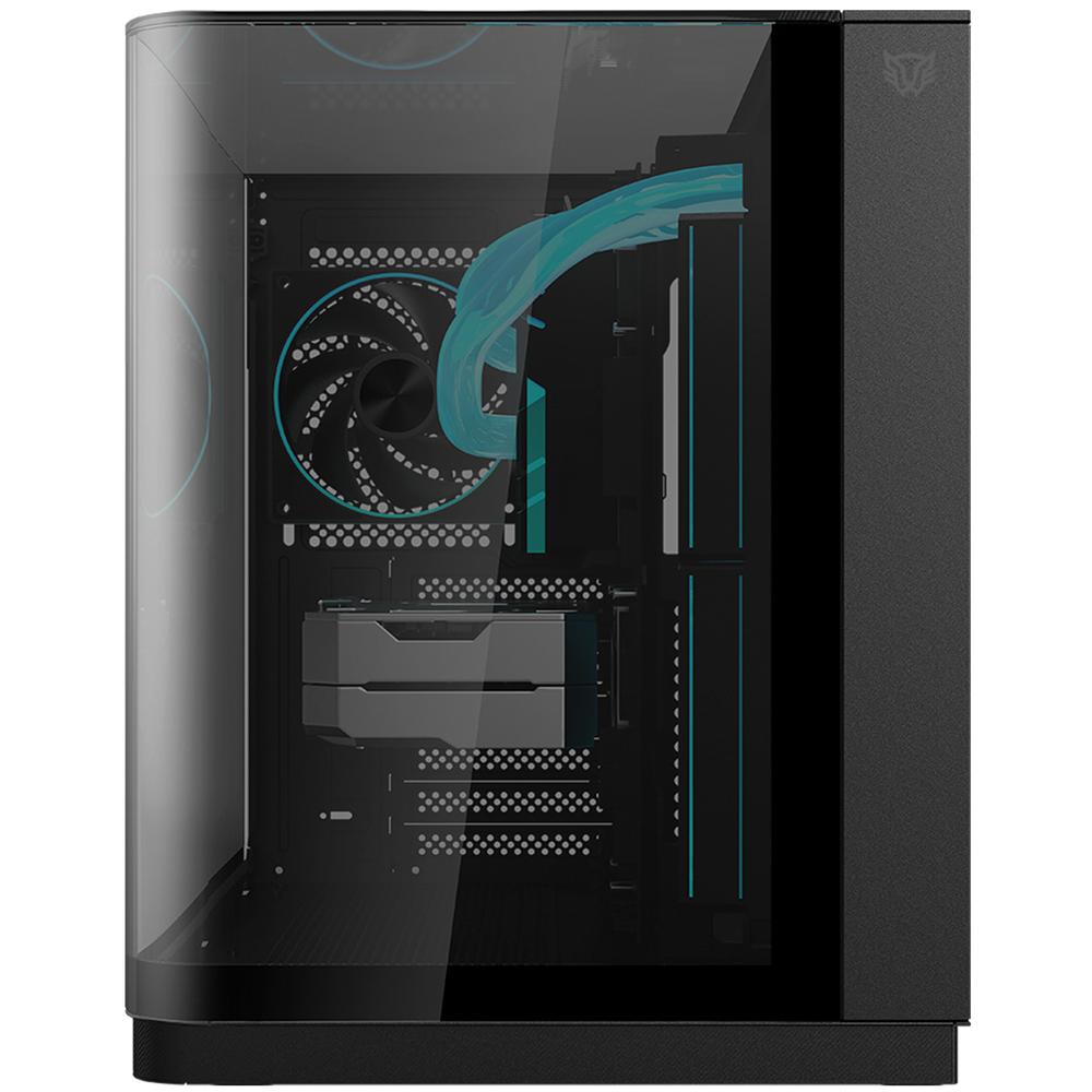 Foto 3 pulgar | Gabinete Gamer Balam Rush Tank Expert Curve 6800 Atx Media Torre 3 Fan Panel Curvo Cristal Templado Usb-c Argb Neg