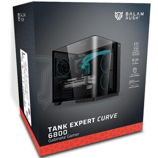 Foto 6 | Gabinete Gamer Balam Rush Tank Expert Curve 6800 Atx Media Torre 3 Fan Panel Curvo Cristal Templado Usb-c Argb Neg