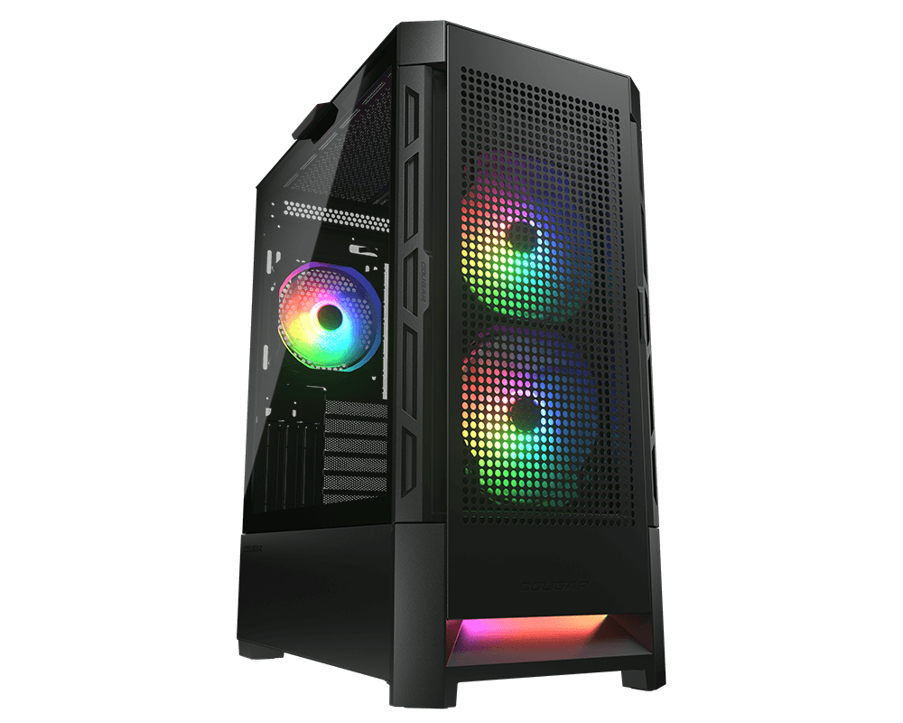 Foto 2 pulgar | Gabinete Gamer Cougar Airface Rgb Negro Con Cristal Templado Y Alto Flujo De Aire, Eatx, Alto Rendimiento