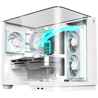 Foto 1 | Gabinete Gamer Balam Rush Tank Expert Curve 6800 Atx Media Torre 3 Fan Panel Curvo Cristal Templado Usb-c Argb Bl