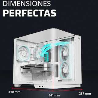 Foto 4 | Gabinete Gamer Balam Rush Tank Expert Curve 6800 Atx Media Torre 3 Fan Panel Curvo Cristal Templado Usb-c Argb Bl
