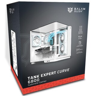 Foto 6 | Gabinete Gamer Balam Rush Tank Expert Curve 6800 Atx Media Torre 3 Fan Panel Curvo Cristal Templado Usb-c Argb Bl