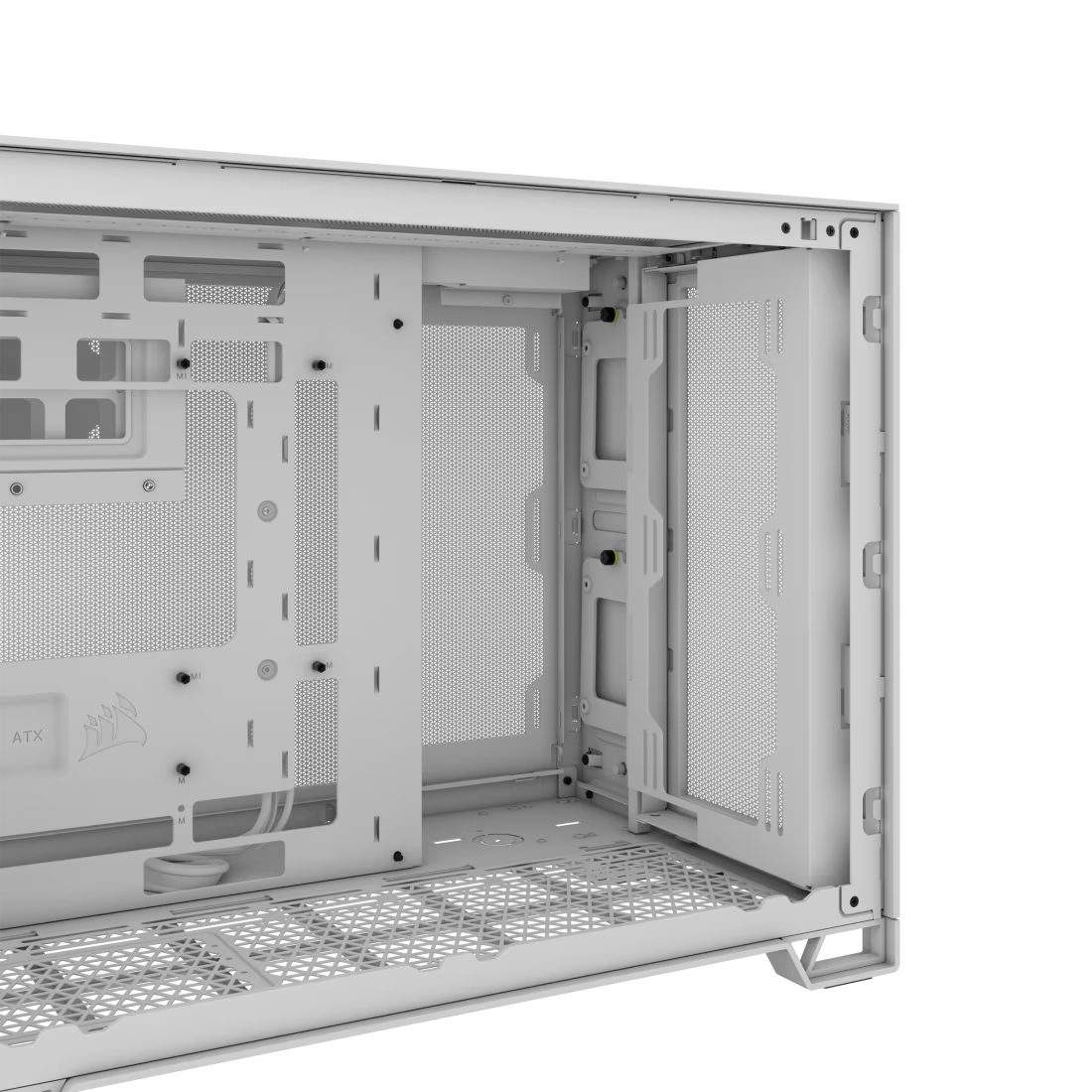 Foto 4 pulgar | Gabinete Corsair Airflow 2500d Blanco S/fuente Cristal M-atx Cc-9011264-ww