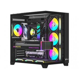 Foto 1 | Gabinete Formula V Line Crystal Z9 Floe Negro S/fuente Cristal M-atx Usb-c
