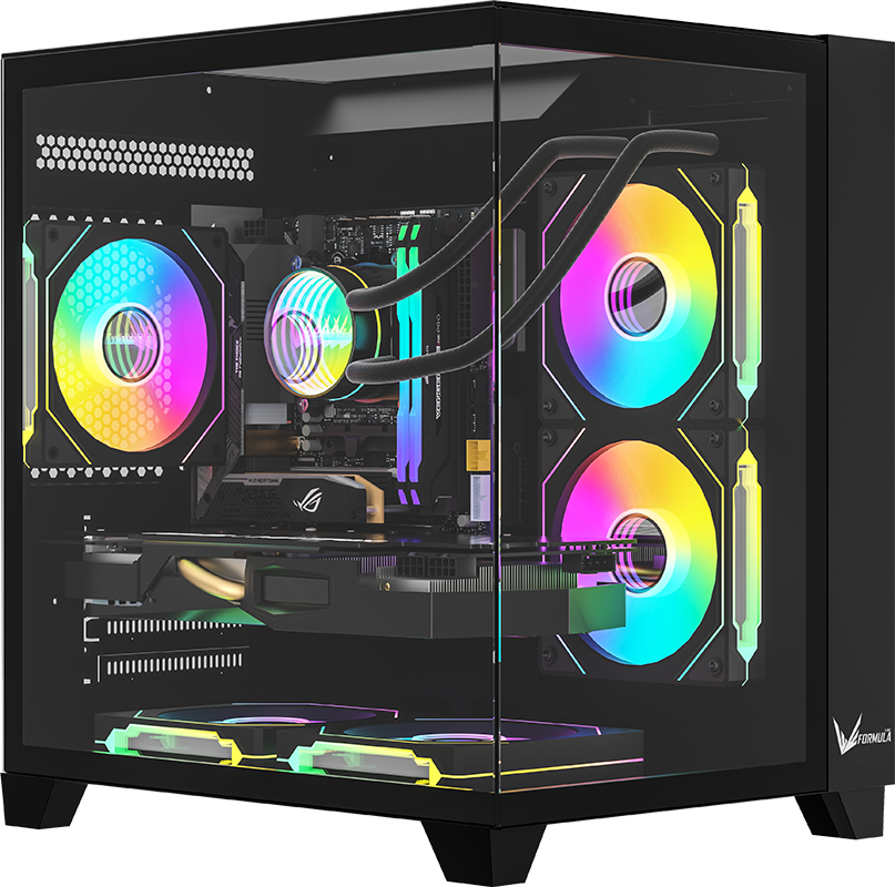 Foto 5 | Gabinete Formula V Line Z9m Floe Negro S/fuente Cristal M-atx Usb-c
