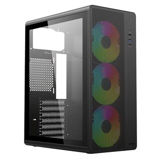 Foto 1 | Gabinete Acteck Essen Pro X Gm767 Atx Media Torre 3 Fan Rgb Cristal Templado Usb-c Mesh Negro Ac-941709