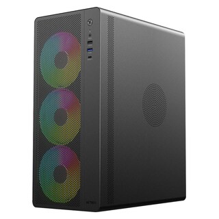 Foto 2 | Gabinete Acteck Essen Pro X Gm767 Atx Media Torre 3 Fan Rgb Cristal Templado Usb-c Mesh Negro Ac-941709