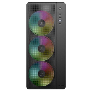 Foto 3 | Gabinete Acteck Essen Pro X Gm767 Atx Media Torre 3 Fan Rgb Cristal Templado Usb-c Mesh Negro Ac-941709