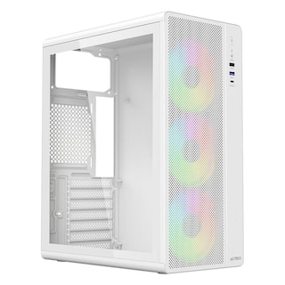 Foto 1 | Gabinete Acteck Essen Pro X Gm767 Atx Media Torre 3 Fan Rgb Cristal Templado Usb-c Mesh Blanco Ac-941716