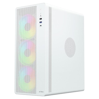 Foto 2 | Gabinete Acteck Essen Pro X Gm767 Atx Media Torre 3 Fan Rgb Cristal Templado Usb-c Mesh Blanco Ac-941716
