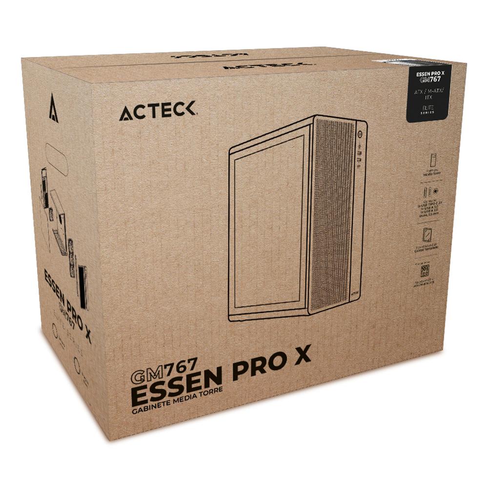 Foto 7 pulgar | Gabinete Acteck Essen Pro X Gm767 Atx Media Torre 3 Fan Rgb Cristal Templado Usb-c Mesh Blanco Ac-941716