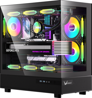 Foto 1 | Gabinete Formula V Line Crystal Z8 Cosmic Negro S/fuente Cristal M-atx Usb-c