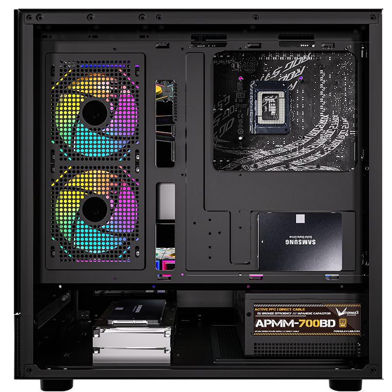 Foto 3 pulgar | Gabinete Formula V Line Crystal Z8 Cosmic Negro S/fuente Cristal M-atx Usb-c
