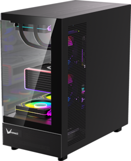 Foto 3 | Gabinete Formula V Line Crystal Z8 Cosmic Negro S/fuente Cristal M-atx Usb-c