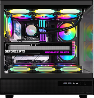 Foto 4 | Gabinete Formula V Line Crystal Z8 Cosmic Negro S/fuente Cristal M-atx Usb-c