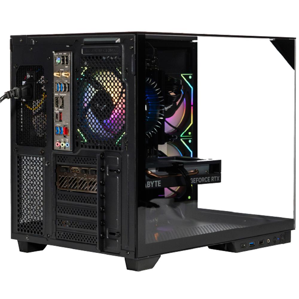 Foto 5 pulgar | Gabinete Gamer Naceb Iris Nano Micro Atx Mini Torre 3 Fan Panel Cristal Templado Usb-c Argb Na-0638
