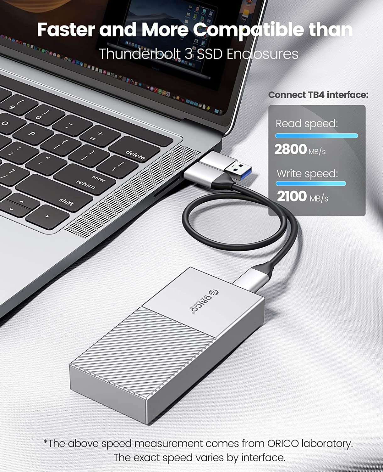 Foto 4 pulgar | Carcasa Ssd Nvme, Adaptador Orico M.2 A Usb-c De 40 Gbps Y 4 Tb - Venta Internacional.