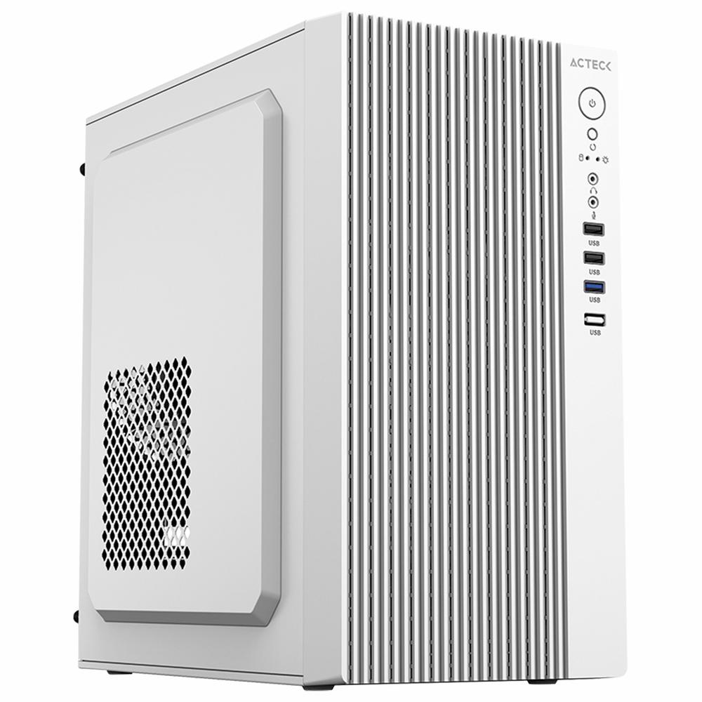 Foto 1 | Gabinete Acteck Zenith Gi656 Micro Atx Mini Torre Fuente 500w Panel Metalico Usb 3.0 Blanco Ac-93927