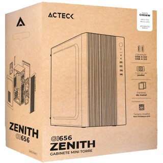 Foto 6 | Gabinete Acteck Zenith Gi656 Micro Atx Mini Torre Fuente 500w Panel Metalico Usb 3.0 Blanco Ac-93927
