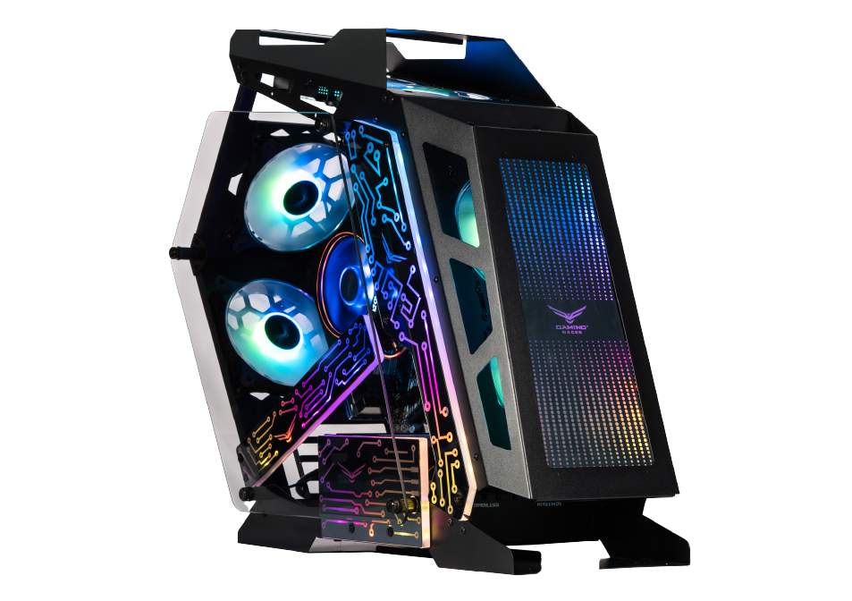 Foto 2 pulgar | Gabinete Naceb Olympian Gamer M-atx 3vent Argb S/fuente Cristal Negro Na-0641