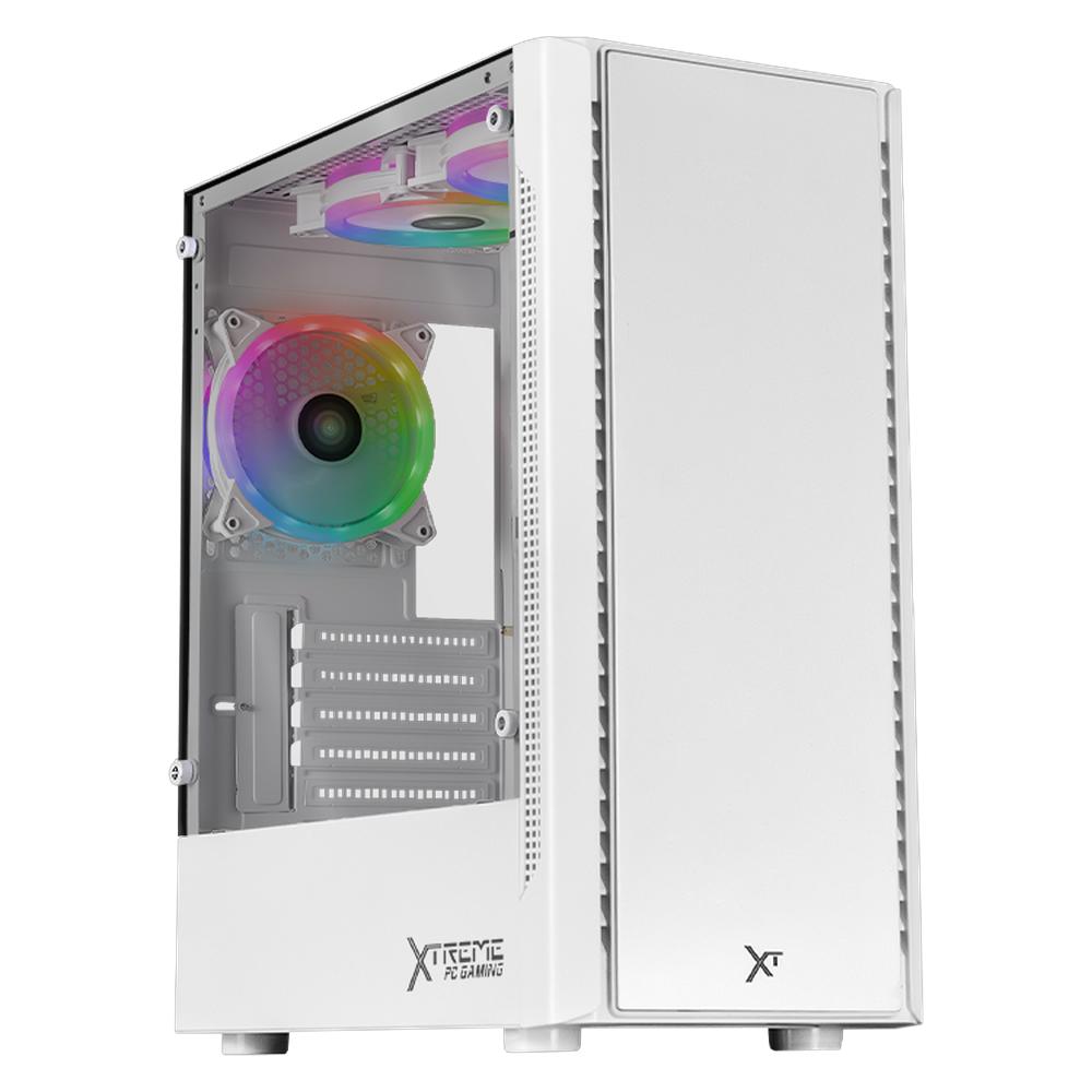 Foto 2 pulgar | Gabinete Gamer Xtreme Pc Gaming Nyx Mini Torre Micro Atx 3 Fan Rgb Cristal Templado Blanco