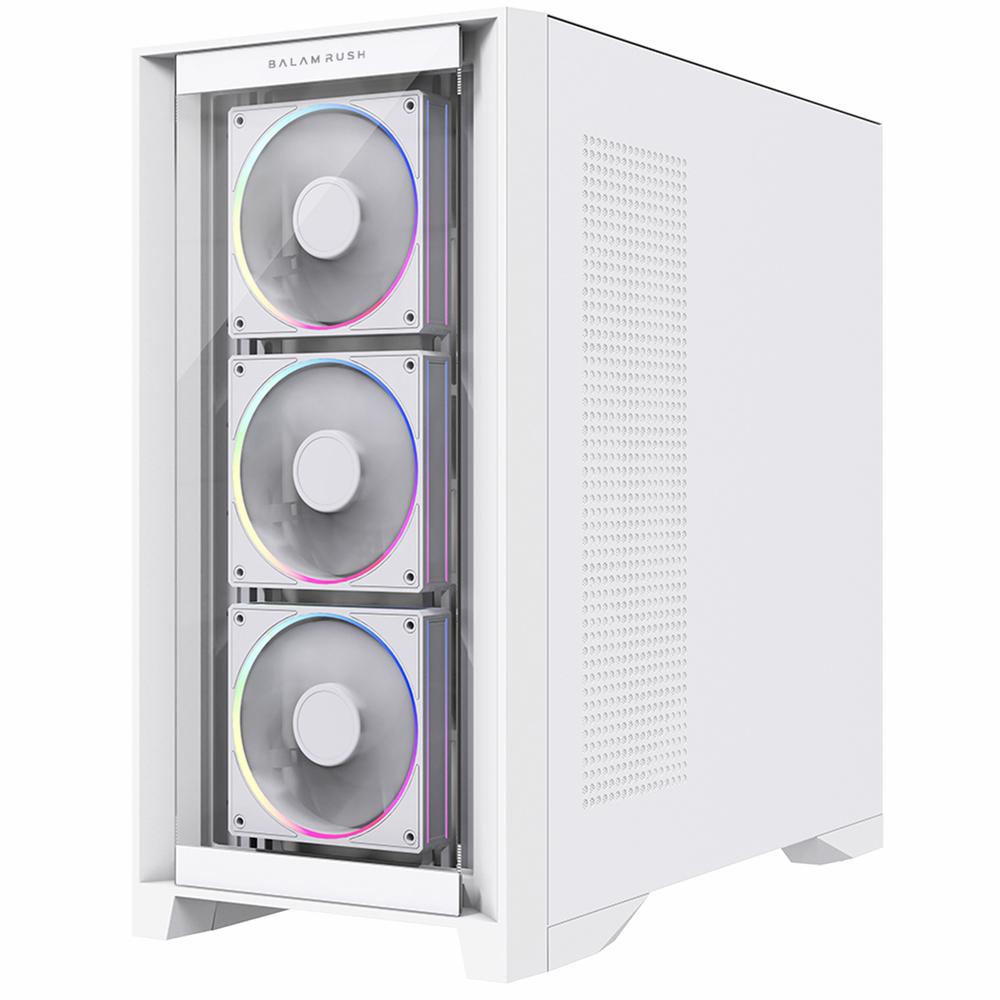 Foto 5 pulgar | Gabinete Gamer Balam Rush Carbono Polar Twin Mate 9900 Atx Media Torre 5 Fan Argb Cristal Templado U