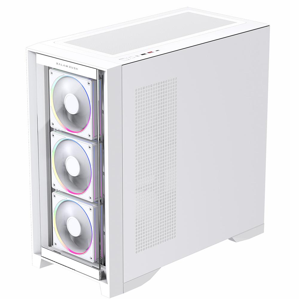 Foto 6 pulgar | Gabinete Gamer Balam Rush Carbono Polar Twin Mate 9900 Atx Media Torre 5 Fan Argb Cristal Templado U