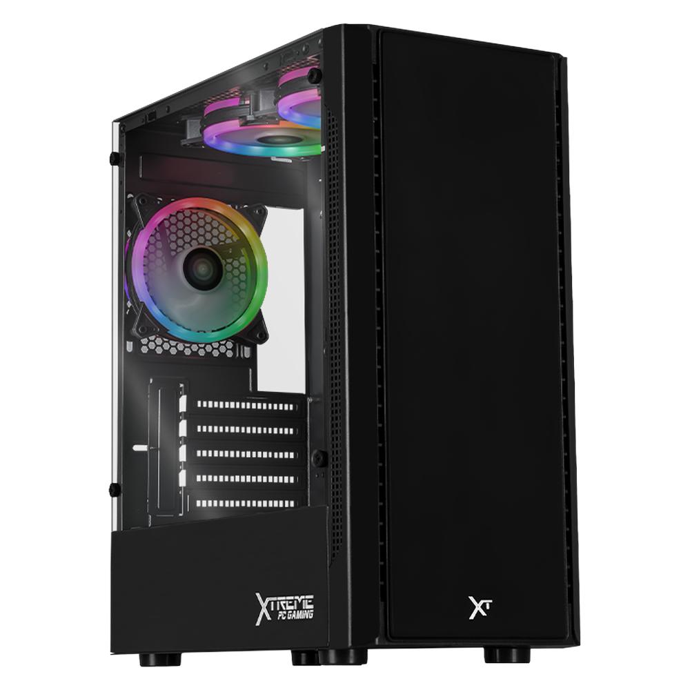 Foto 2 pulgar | Gabinete Xtreme Pc Gaming Nyx Mini Torre 3 Fan Rgb Negro Cxt730bk