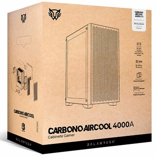 Foto 3 | Gabinete Gamer Balam Rush Carbono Aircool 4000a Micro Atx Mini Torre 3 Fan Argb Cristal Templado Usb