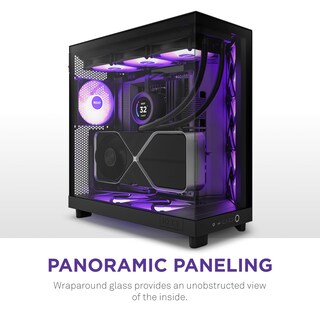 Foto 2 | Funda Nzxt H6 Flow Rgb Mid-tower Con 3 Ventiladores Rgb, Color Negro - Venta Internacional.